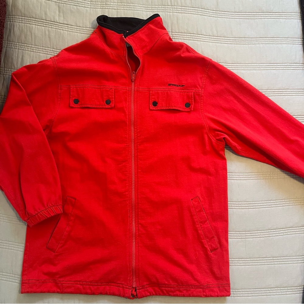 Speedo Red and Black Full-Zip Jacket vintage Men’s